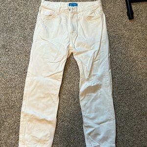 white m.i.h straight leg jeans